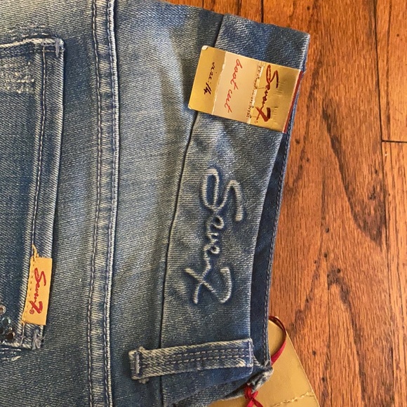 NWT Seven Luxe Premium Denim Light Wash Blue Jeans, Boot Cut, Sz 14 - Picture 11 of 15